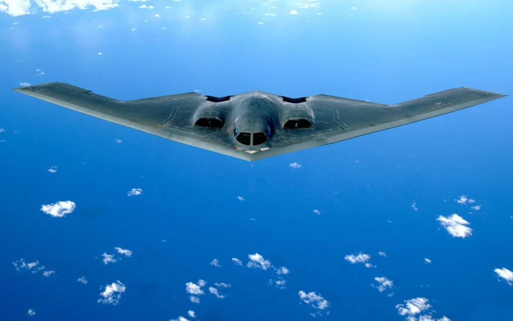 b-2 spirit in flight