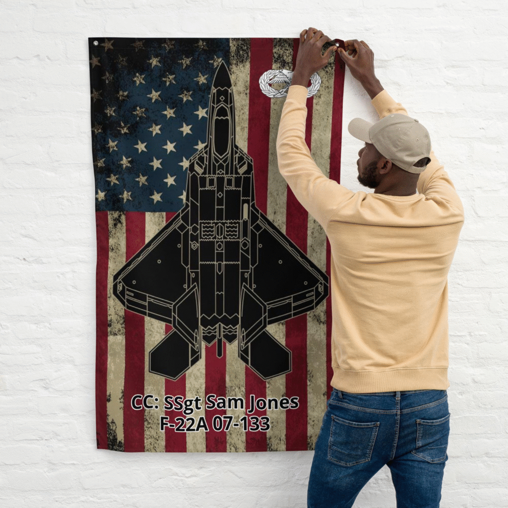 sample f-22 aircraft flag