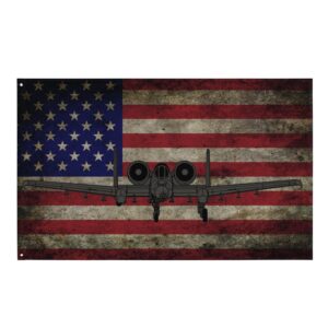 a-10 head on flag