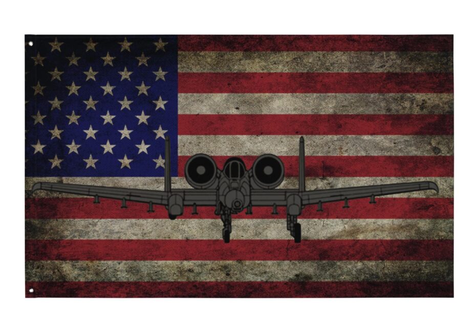 a-10 head on flag
