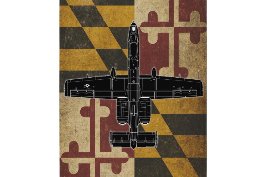 A-10 Warthog on Maryland flag